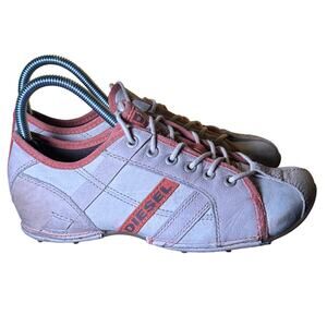Diesel Rollie Low Top Sneakers Women's US‎ 6.5 Tan Orange Leather Rubber Sole